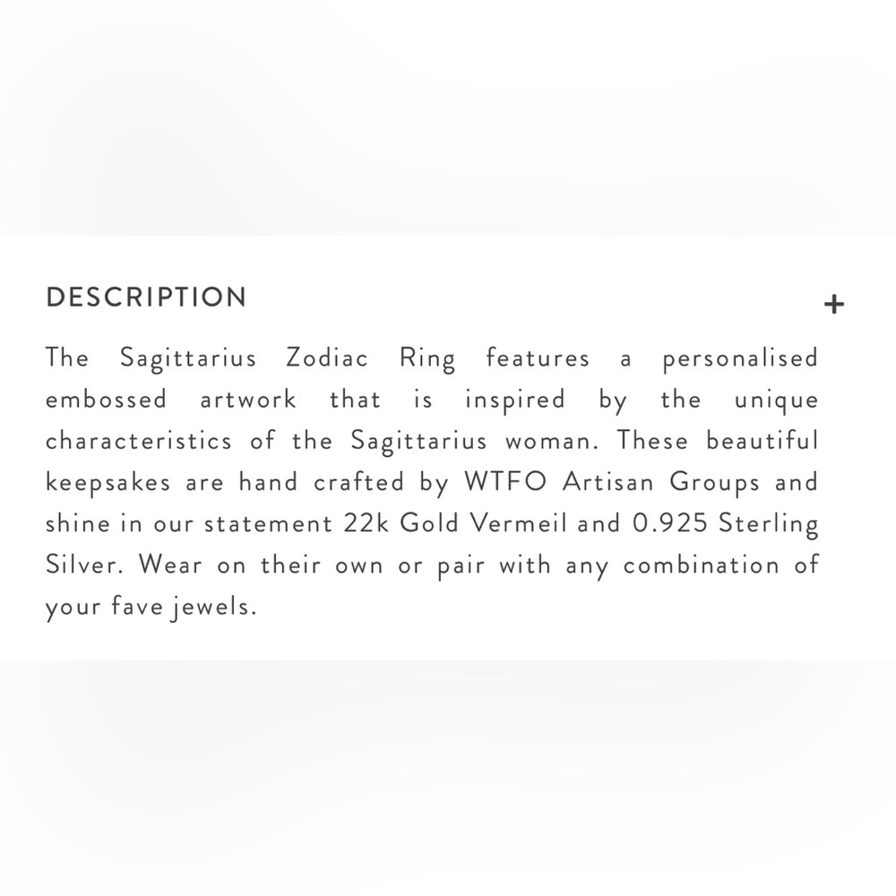 Spell | Gold Sagittarius Stargazer Zodiac Ring | 8 - Picture 12 of 13